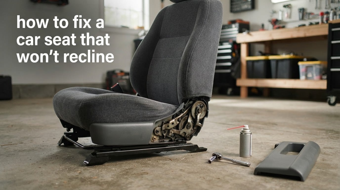 how to fix a car seat that won't recline