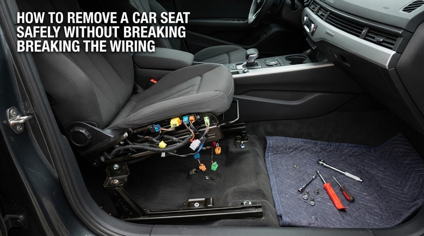 how to remove a car seat safely without breaking the wiring