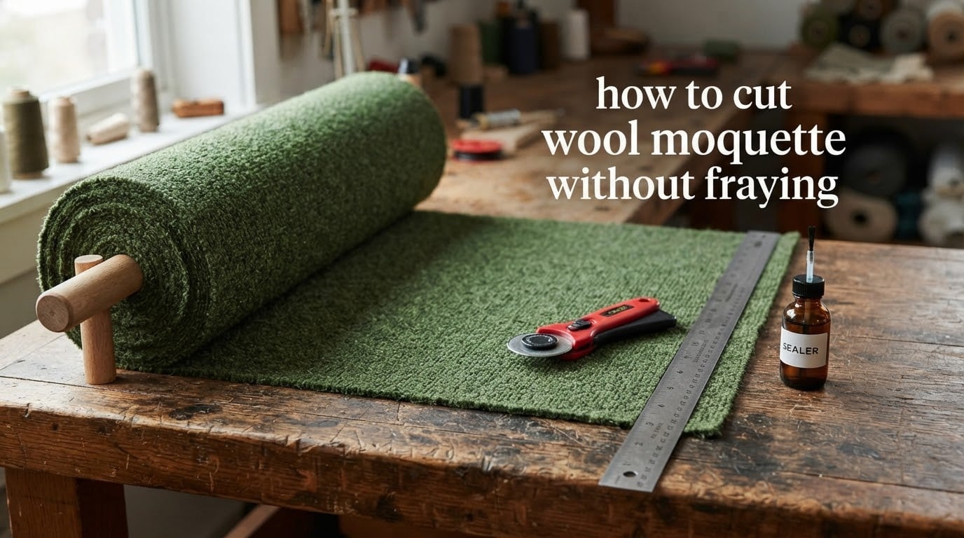 how to cut wool moquette without fraying