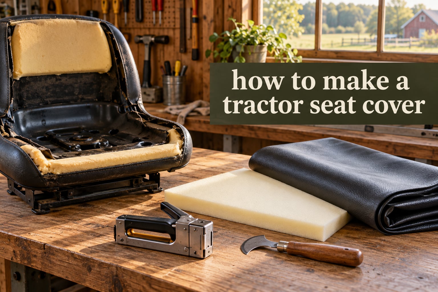 how to make a tractor seat cover