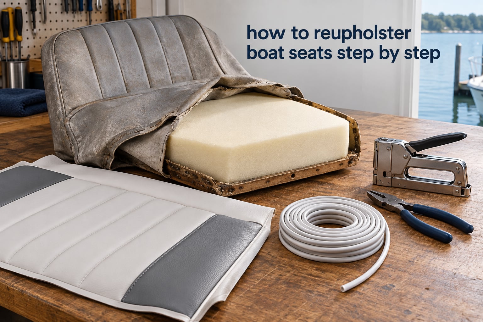 how to reupholster boat seats step by step
