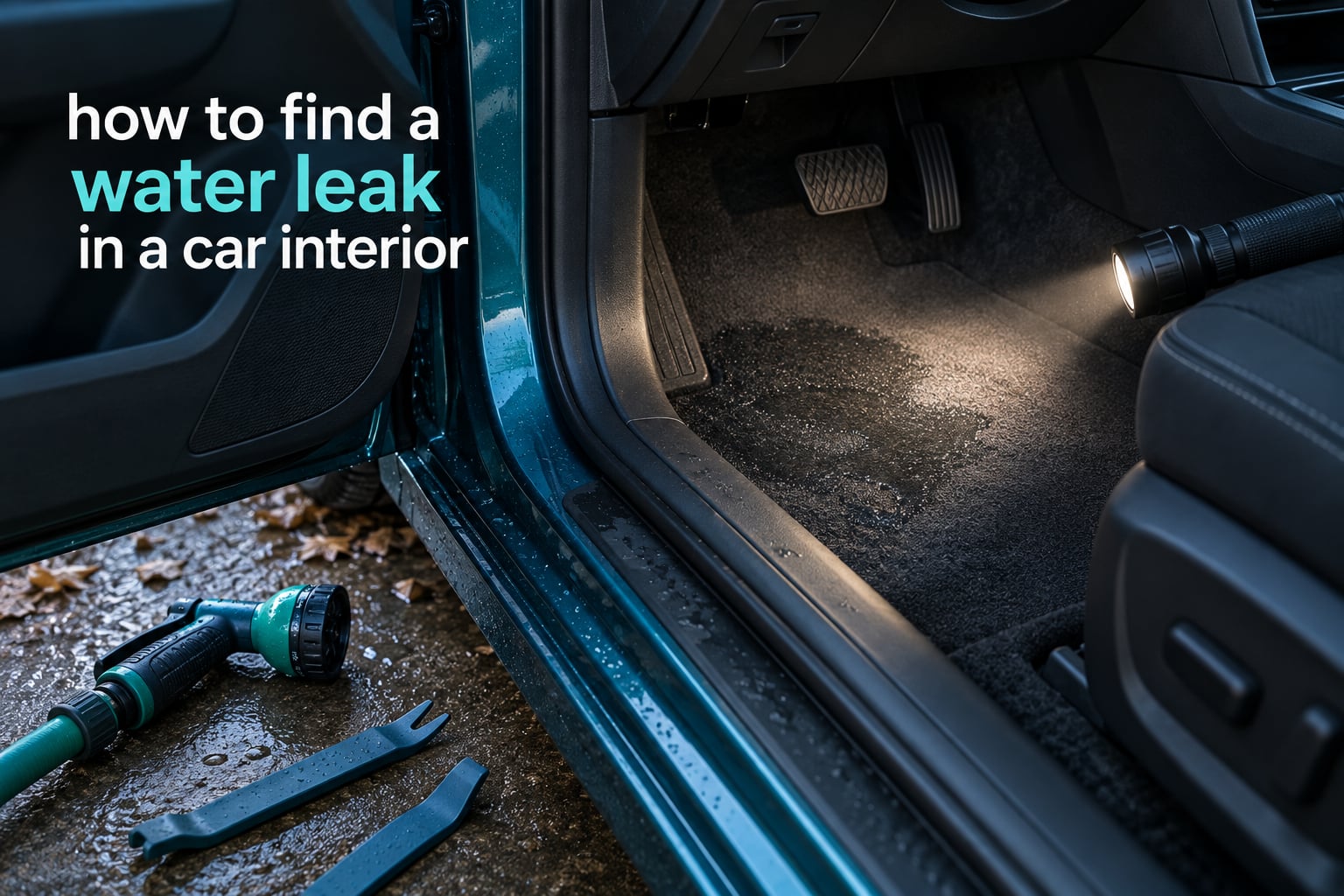 how to find a water leak in a car interior