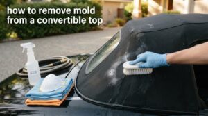 how to remove mold from a convertible top