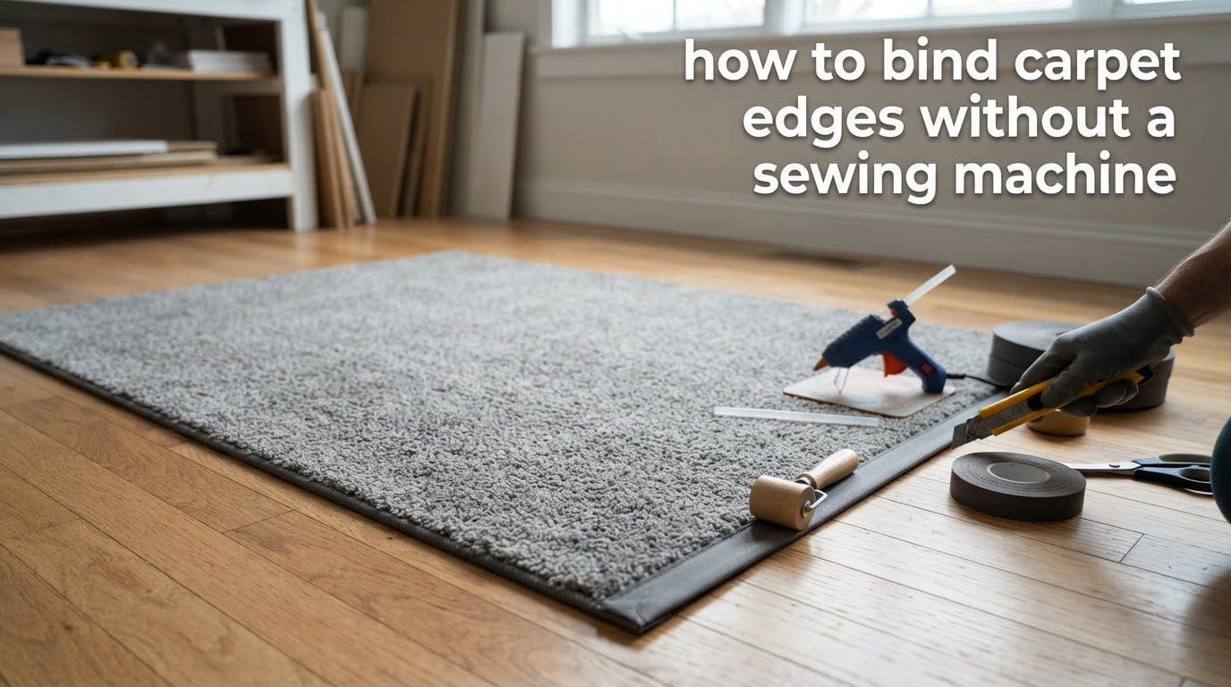 how to bind carpet edges without a sewing machine