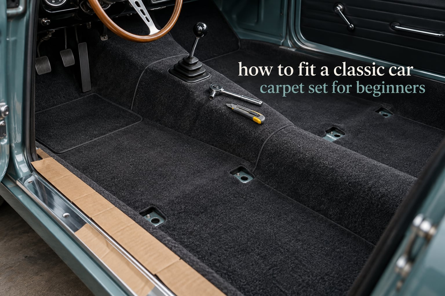 how to fit a classic car carpet set for beginners