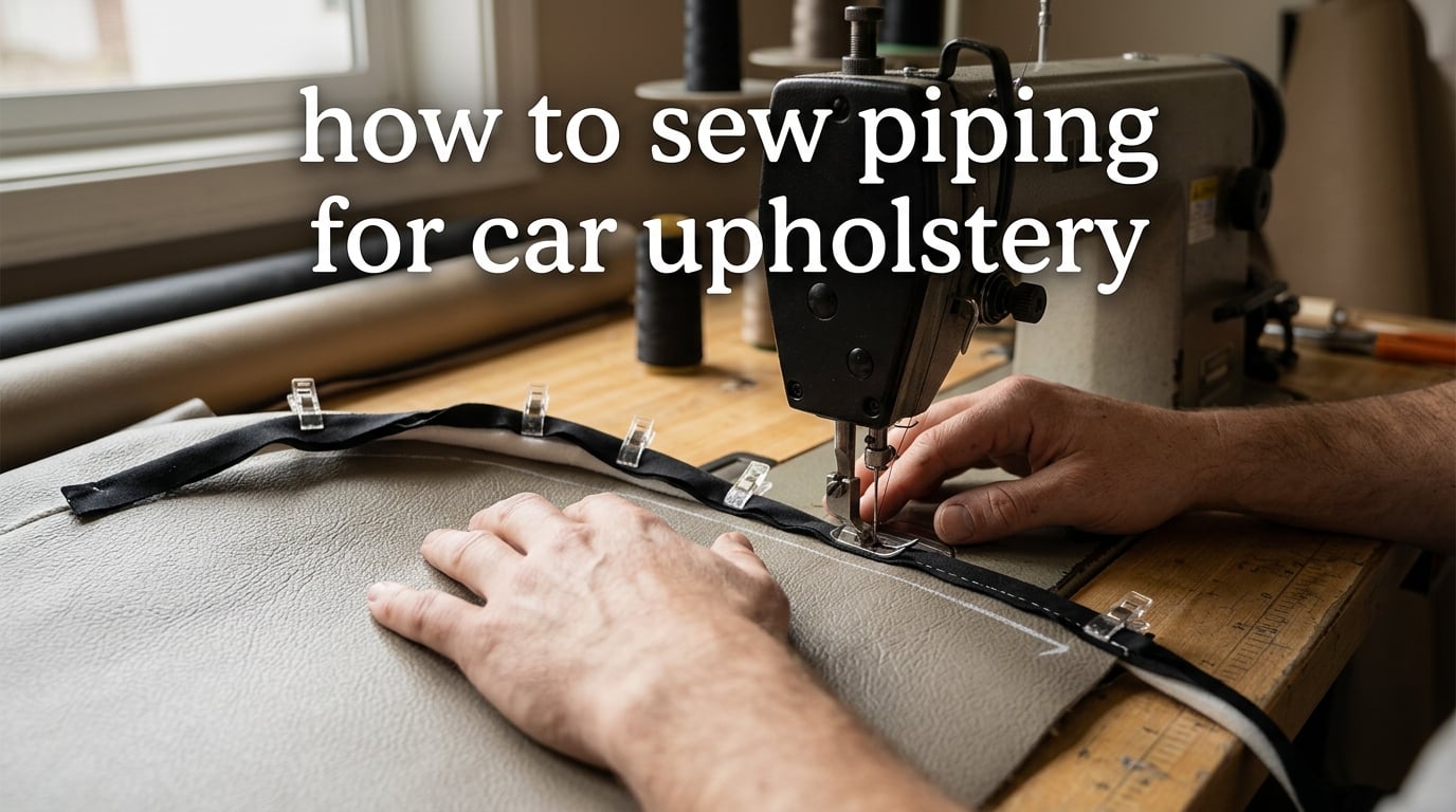 how to sew piping for car upholstery